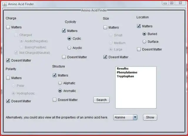 Download web tool or web app Amino Acid Finder Download web tool or web app Amino Acid Finder