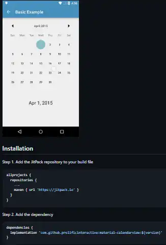 Download web tool or web app Material Calendar View Download web tool or web app Material Calendar View