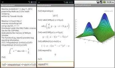 Download web tool or web app Maxima -- GPL CAS based on DOE-MACSYMA Download web tool or web app Maxima -- GPL CAS based on DOE-MACSYMA